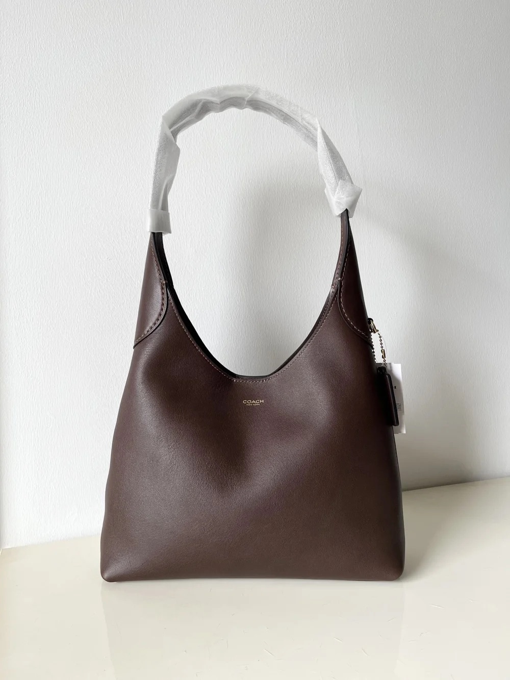 Coach Dark Brown Leather Hobo Shoulder Bag